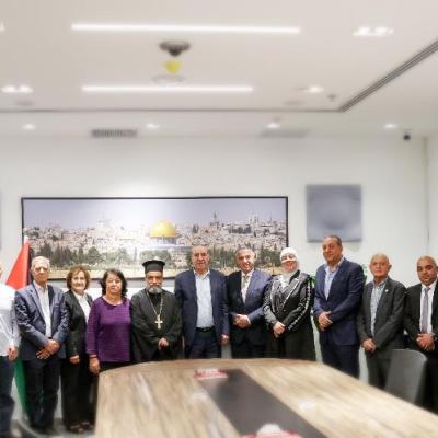 الشيخ يبحث مع بلدية رام الله ومجلس الكنائس قضايا المدينة وتعزيز صمود مؤسساتها