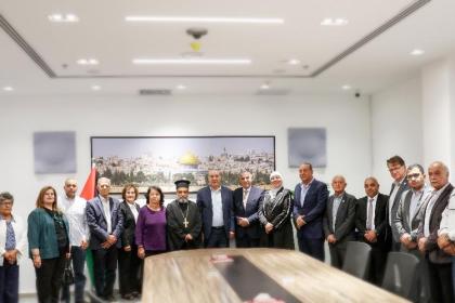 الشيخ يبحث مع بلدية رام الله ومجلس الكنائس قضايا المدينة وتعزيز صمود مؤسساتها