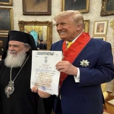 تفاصيل اجتماع بطريرك القدس مع ترمب