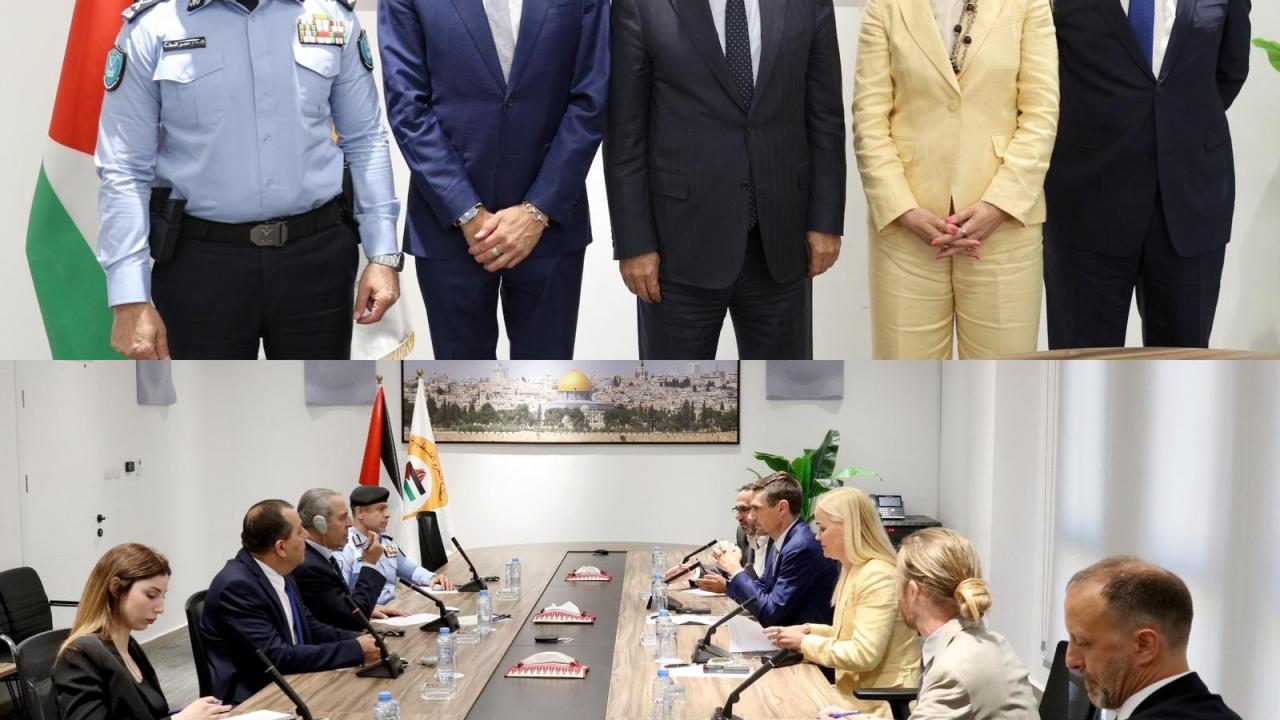 نائب رئيس دولة فلسطين يبحث مع وفد أوروبي رفيع المستجدات السياسية والأمنية ودعم المؤسسات الفلسطينية