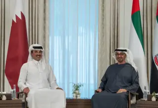 الأمير تميم يبحث مع رئيس الإمارات التنسيق المشترك لدعم أمن الإقليم