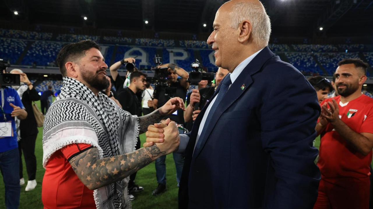 رسالة تضامن من نابولي: مارادونا جونيور يهتف لفلسطين في مباراة ودية